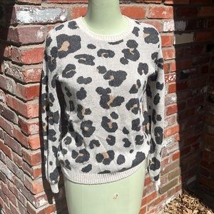 LOFT Leopard Print Sweater size XS